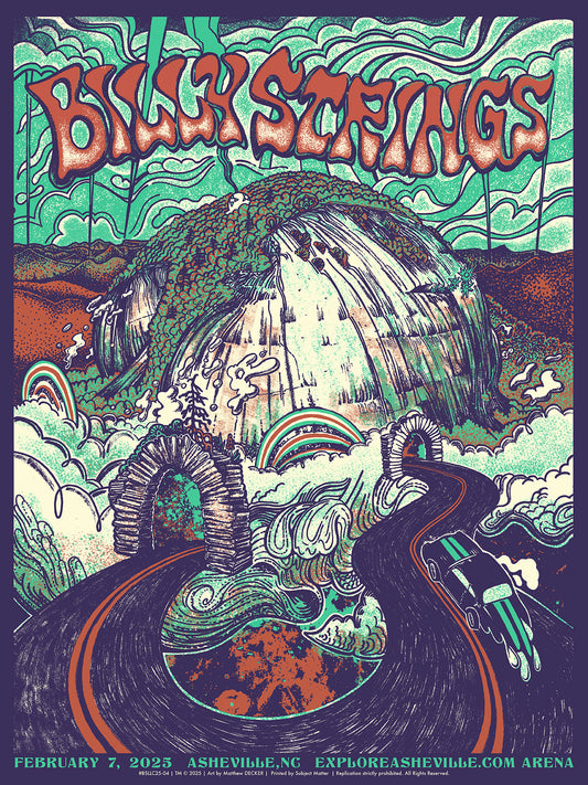 Official Billy Strings Asheville Show Poster 2/7