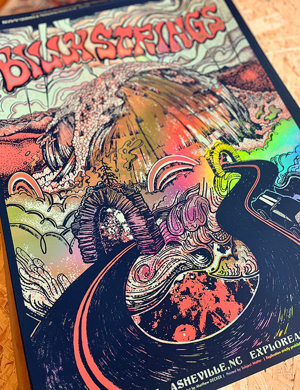 Official Billy Strings Asheville Show Poster 2/7 FOIL
