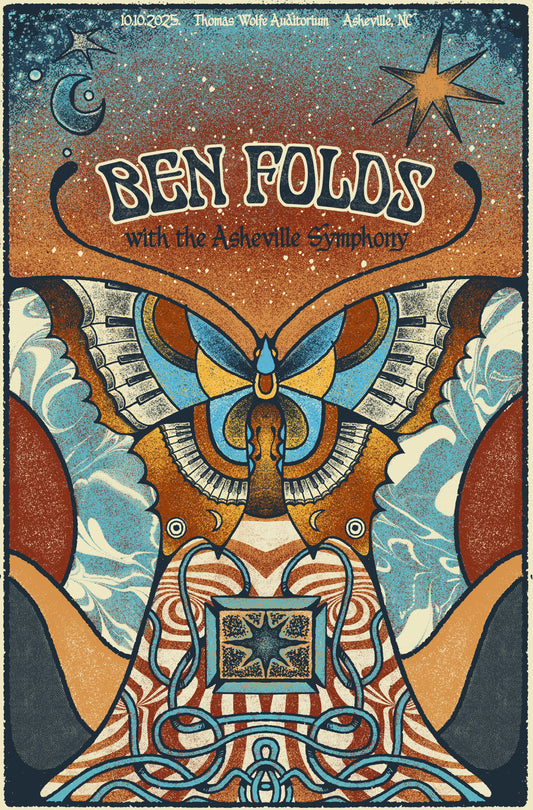 SIGNED Ben Folds and The Asheville Symphony Poster Oct 10, 2025