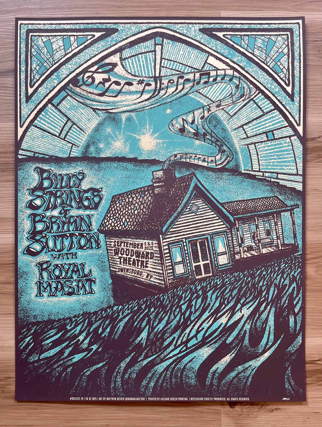 Official Billy Strings Owensboro Show Poster 9/5-6