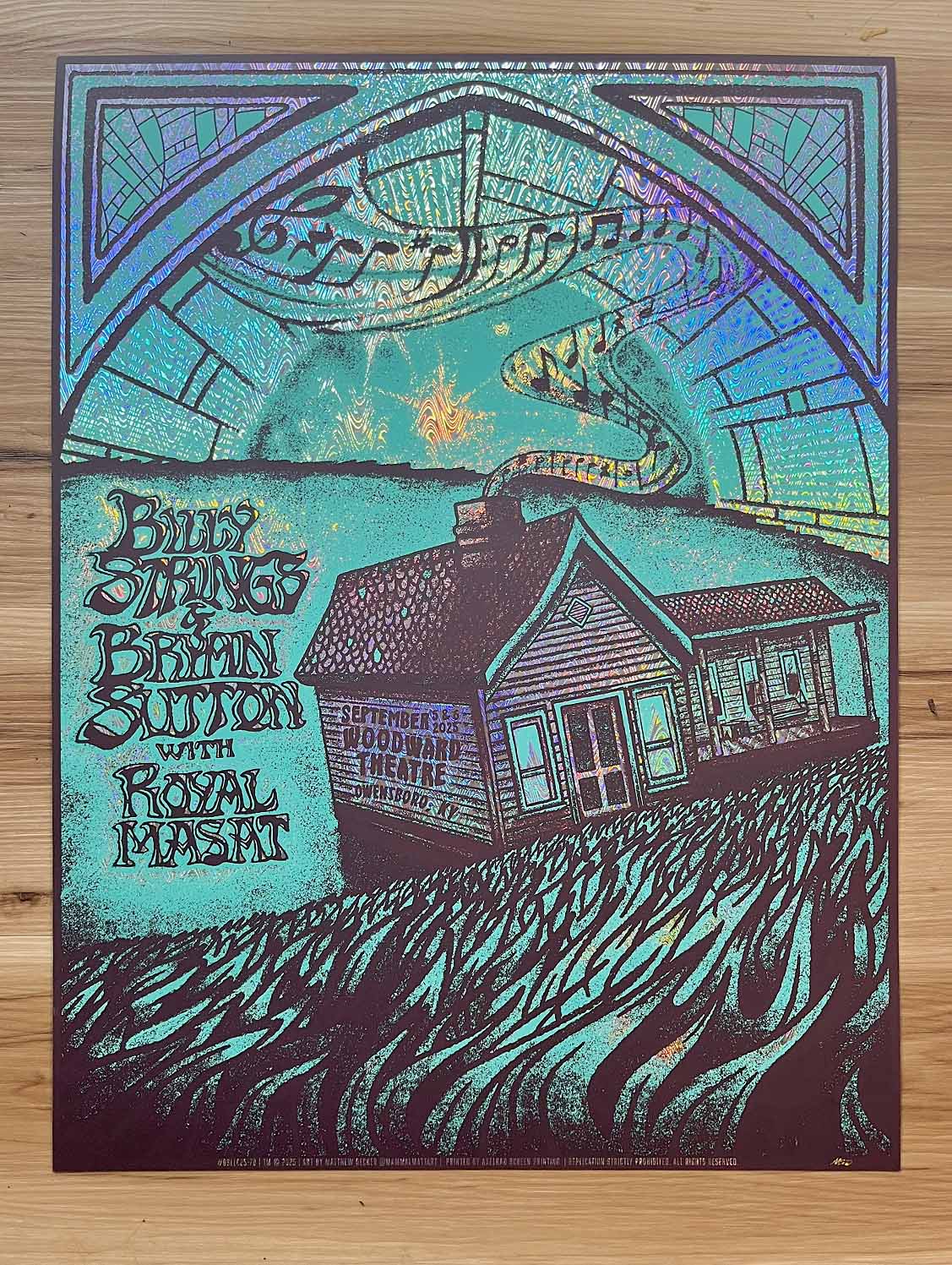 FOIL Official Billy Strings Owensboro Show Poster 9/5-6