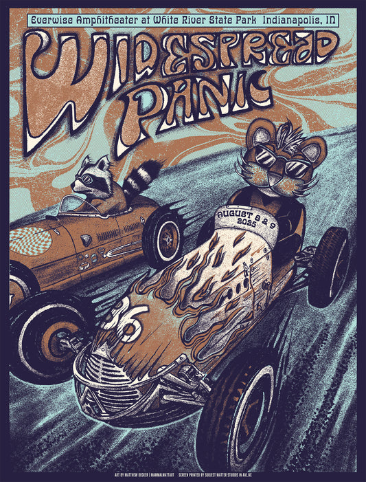Widespread Panic Official Indy 2025 Poster