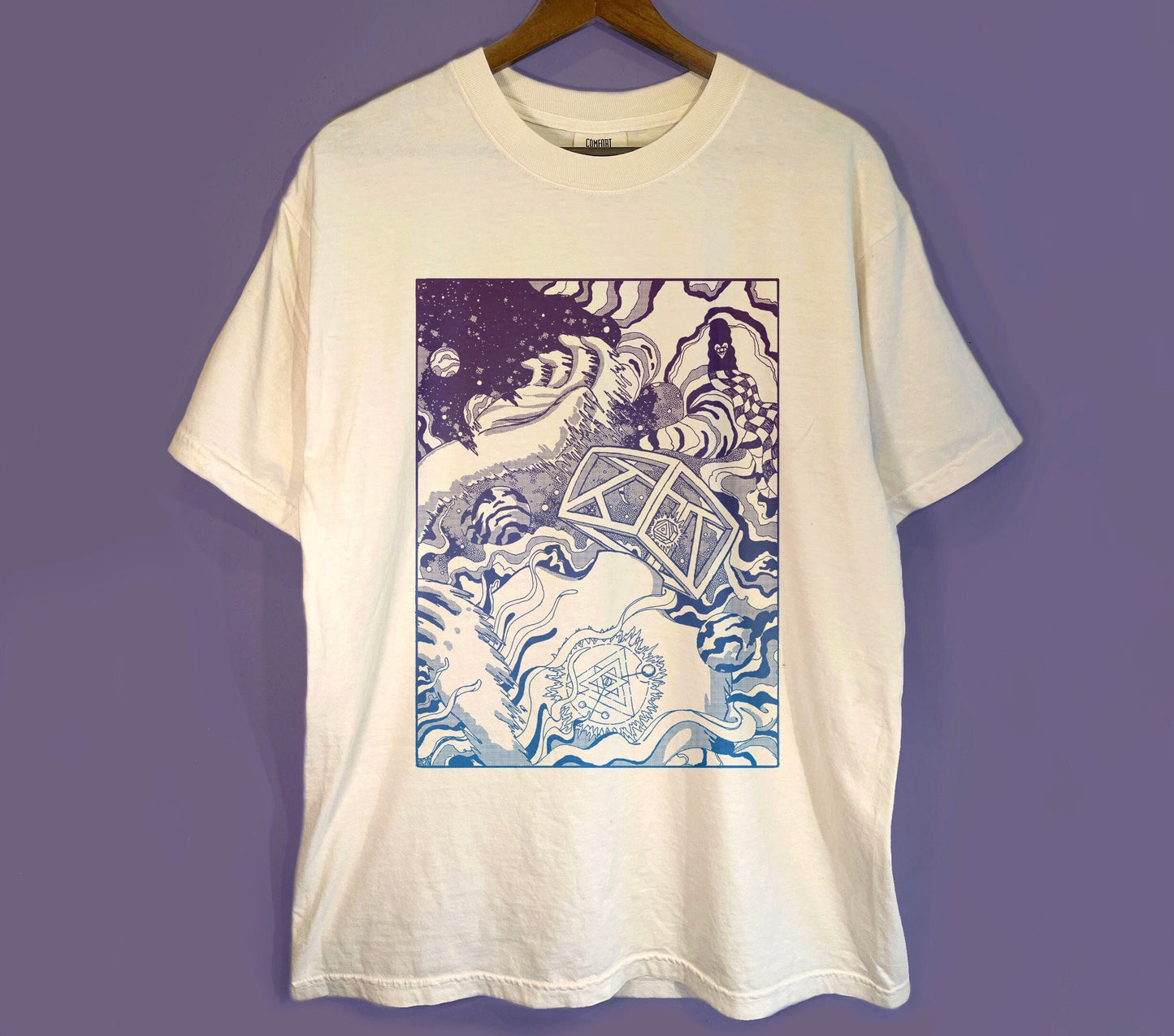 Psychedelic Art Shirt, DMT Entity tee, Visionary Art Shirt, Cosmic being shirt, geometric visionary shirt