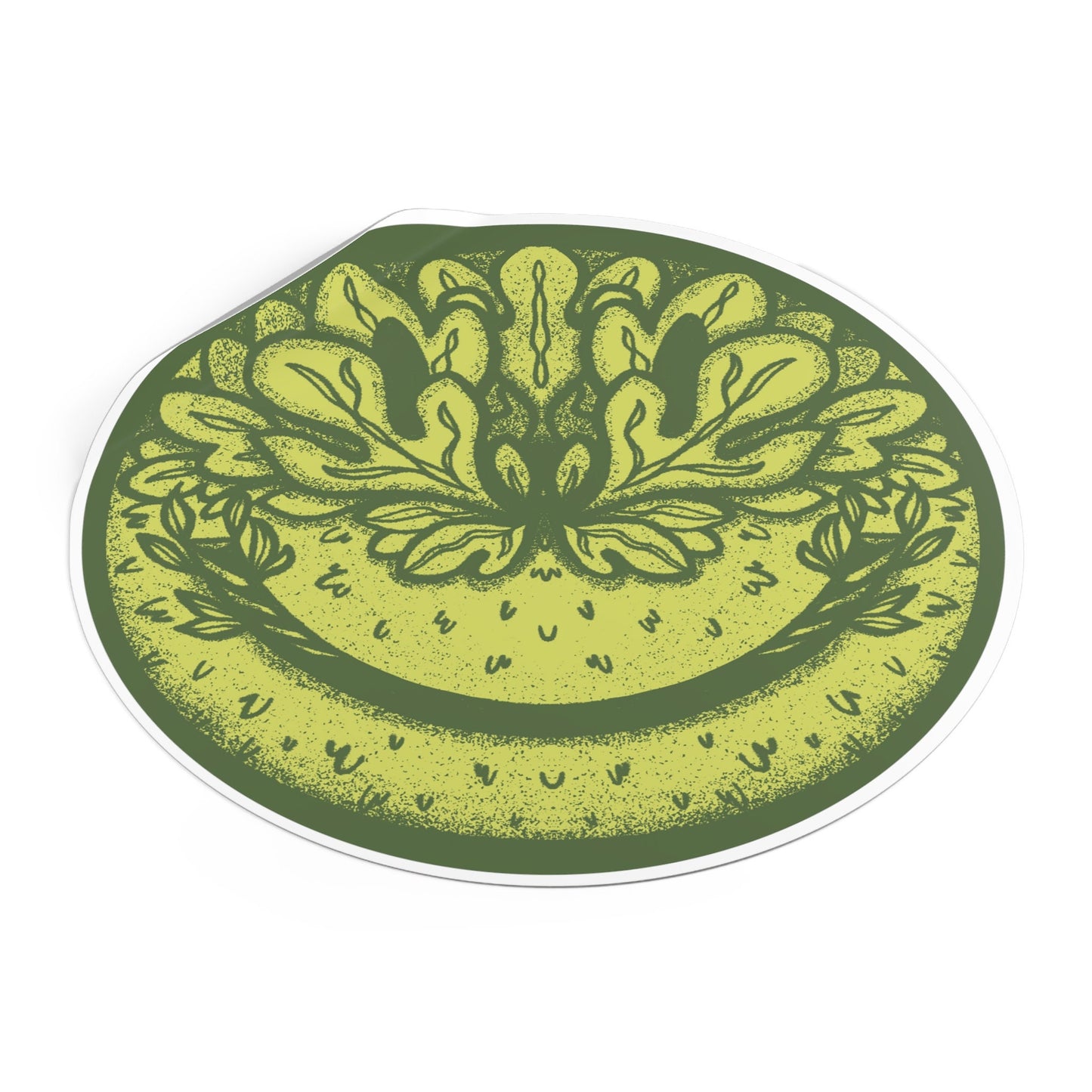 Green Man Smiley Face Sticker, Floral Smiley Sticker, Smiley Face Sticker, Fun Botanical sticker, Celtic Sticker