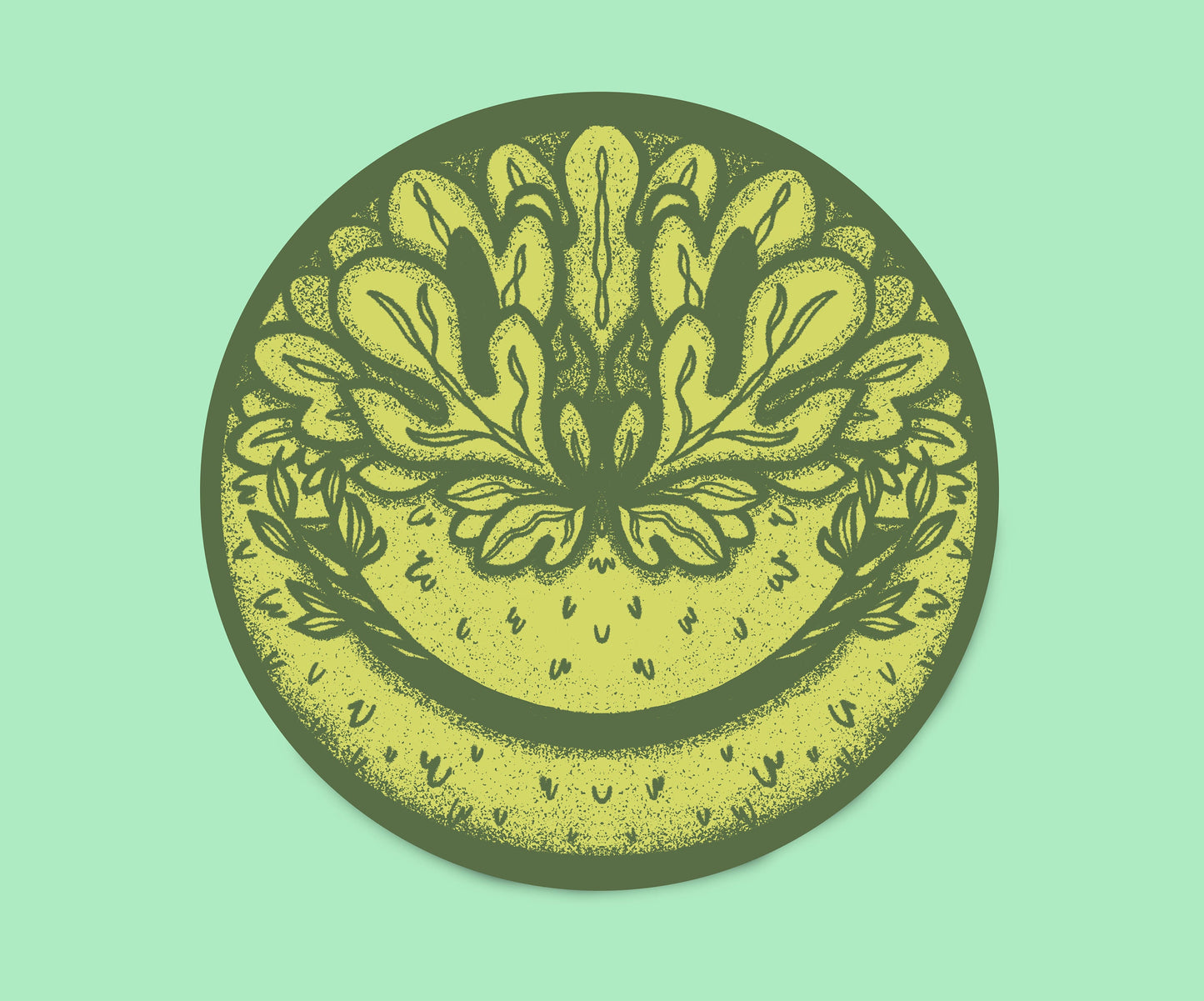 Green Man Smiley Face Sticker, natural smiley face Sticker, Camping lover gift, Hiking love sticker, nature lover gift, Pagan Wiccan Sticker