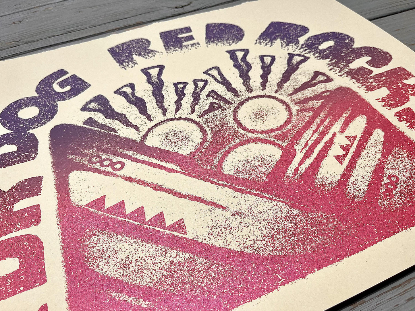 Dr. Dog Poster, Official Dr Dog Red Rocks 2025 poster, Handmade Screen Print