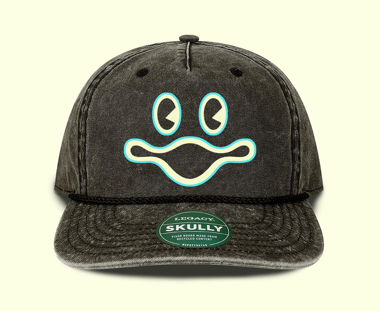 King Gizzard and The Lizard Wizard fan Hat, Cy Boogie Hat, KGLW Hat, Garment Dyed Black Denim Hat, Adjustable, recycled