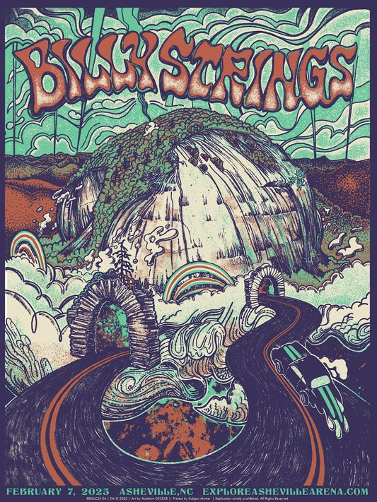 Billy Strings Poster, Official Billy Strings Asheville 2025 poster
