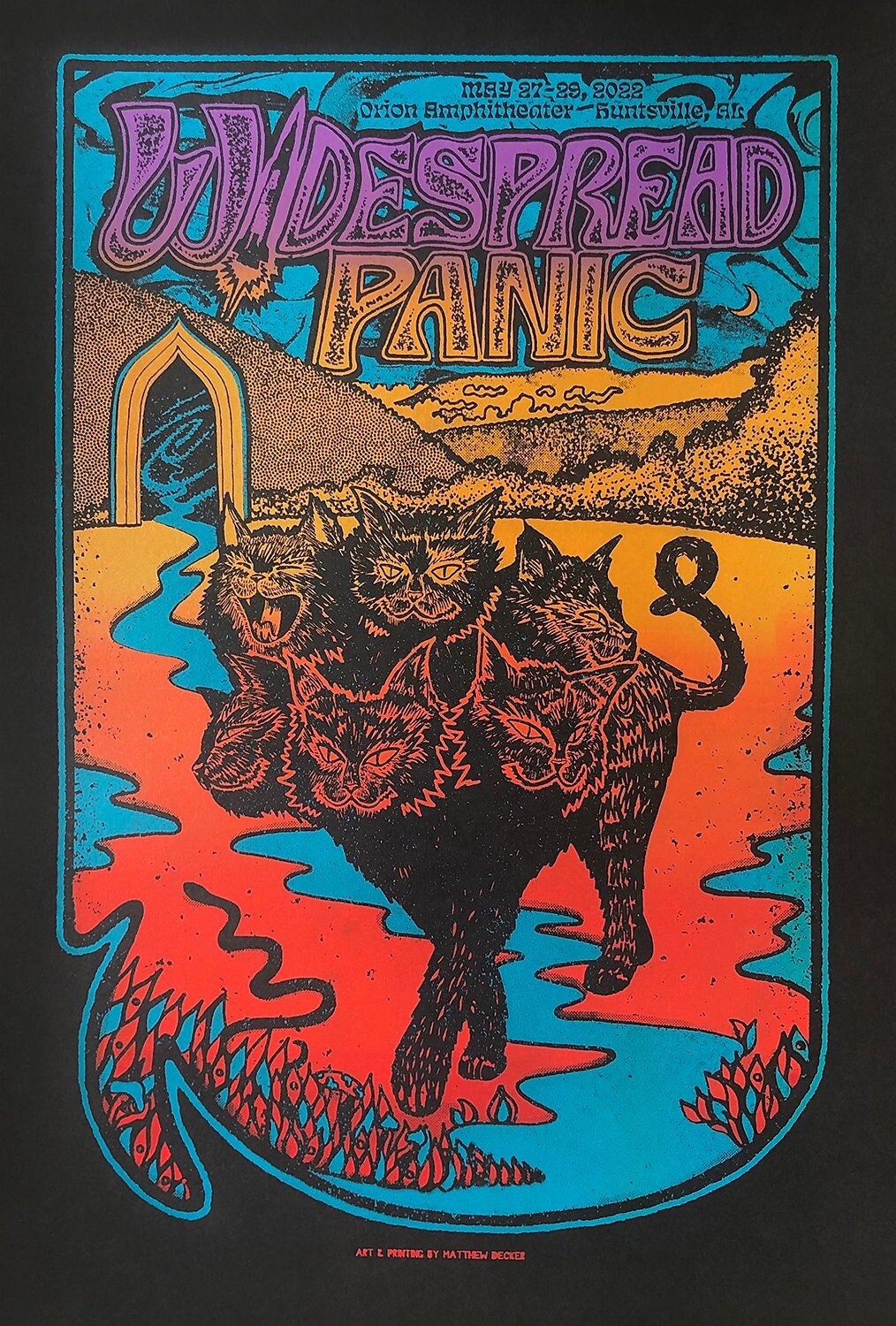 Widespread Panic Poster, WSP Artist Bundle, Huntsville 2022 Official Hand-Printed Gigposter