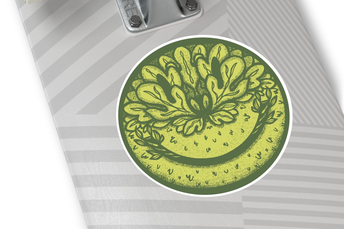 Green Man Smiley Face Sticker, Floral Smiley Sticker, Smiley Face Sticker, Fun Botanical sticker, Celtic Sticker