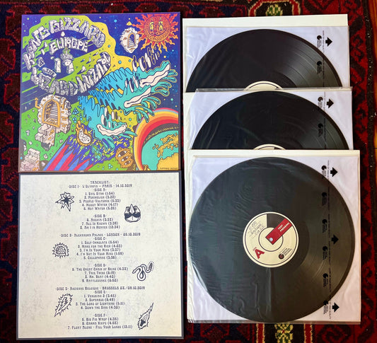 King Gizzard Europe 2019 Test Pressing Vinyl, 3LP set, King Gizzard and The Lizard Wizard Vinyl