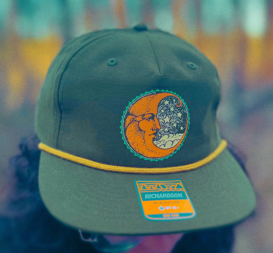 Man in The Moon Hat, Vintage Moon Art Hat, Moon lover gift, Camping Hat