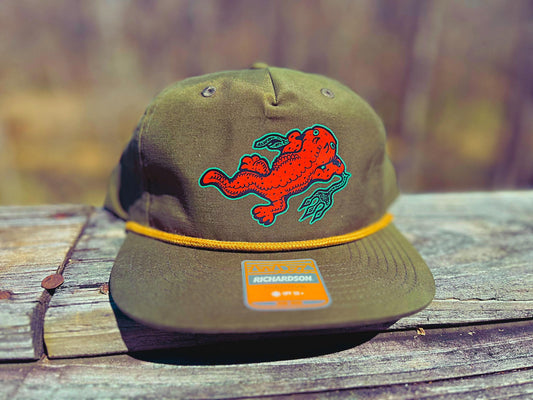 Hellbender Salamander Hat, Appalachian Nature hat, Salamander Hat