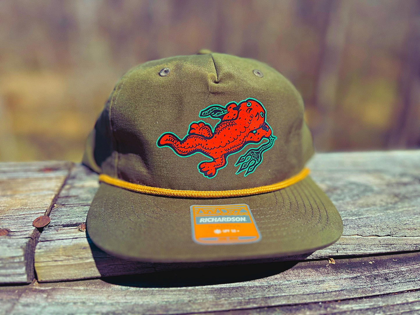 Hellbender Salamander Hat Appalachian Nature Wildlife Embroidered Cap Hiking Outdoor Gift