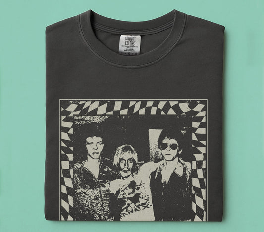 Iggy Pop, David Bowie, Lou Reed shirt, Punk rock tee, 70's Vintage Rock Tee, Classic Rock tee, Glam Rock Tee