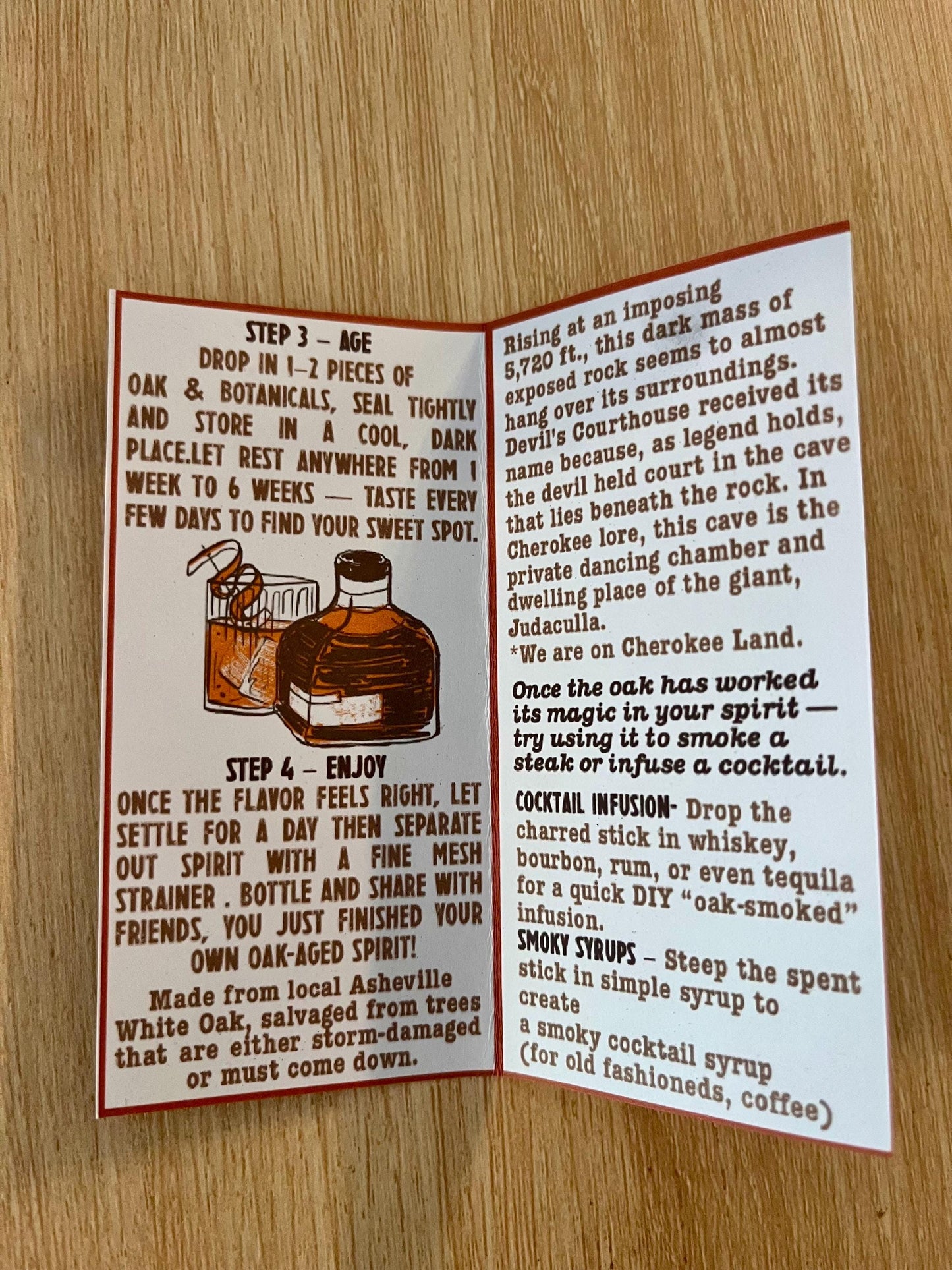 Devils Cuthouse Bourbon Aging Kit – Asheville Charred White Oak Sticks with Vanilla Bean & Blood Orange | Whiskey Finishing Gift Set