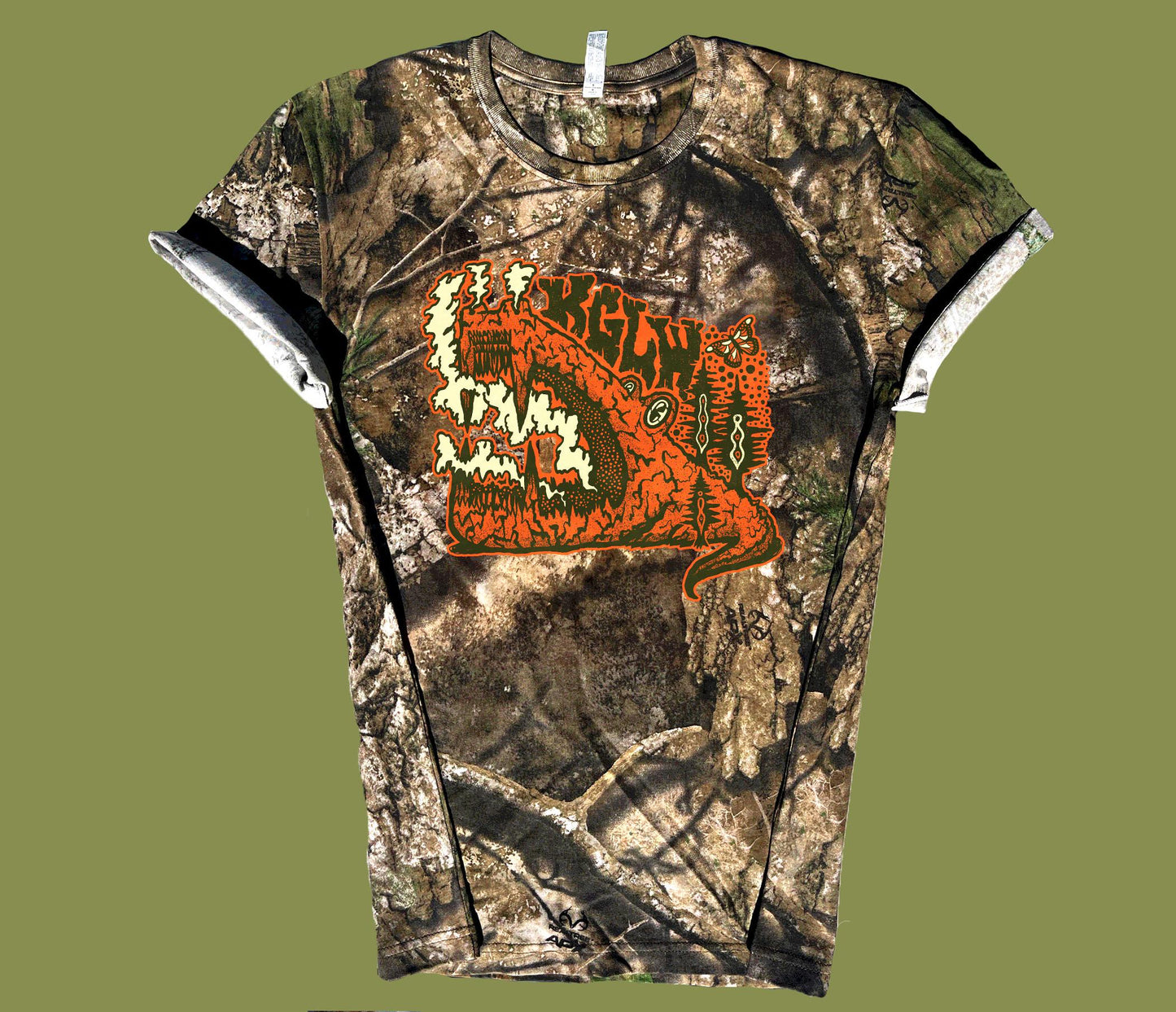 King Gizzard Camo Cave Gator Tee