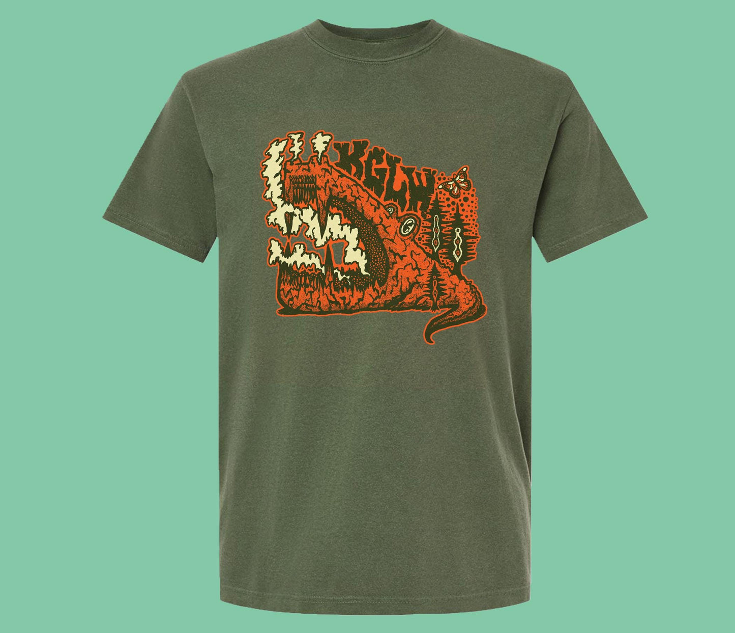 King Gizzard Camo Cave Gator Tee