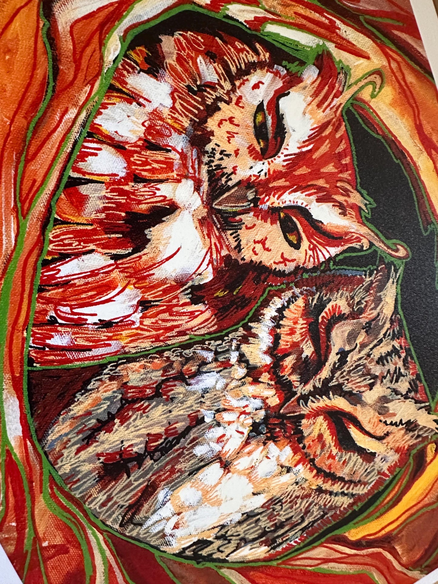 Screech Owl Hollow Fine Art Giclee Print | Nature Wall Decor Gift for Bird Lovers