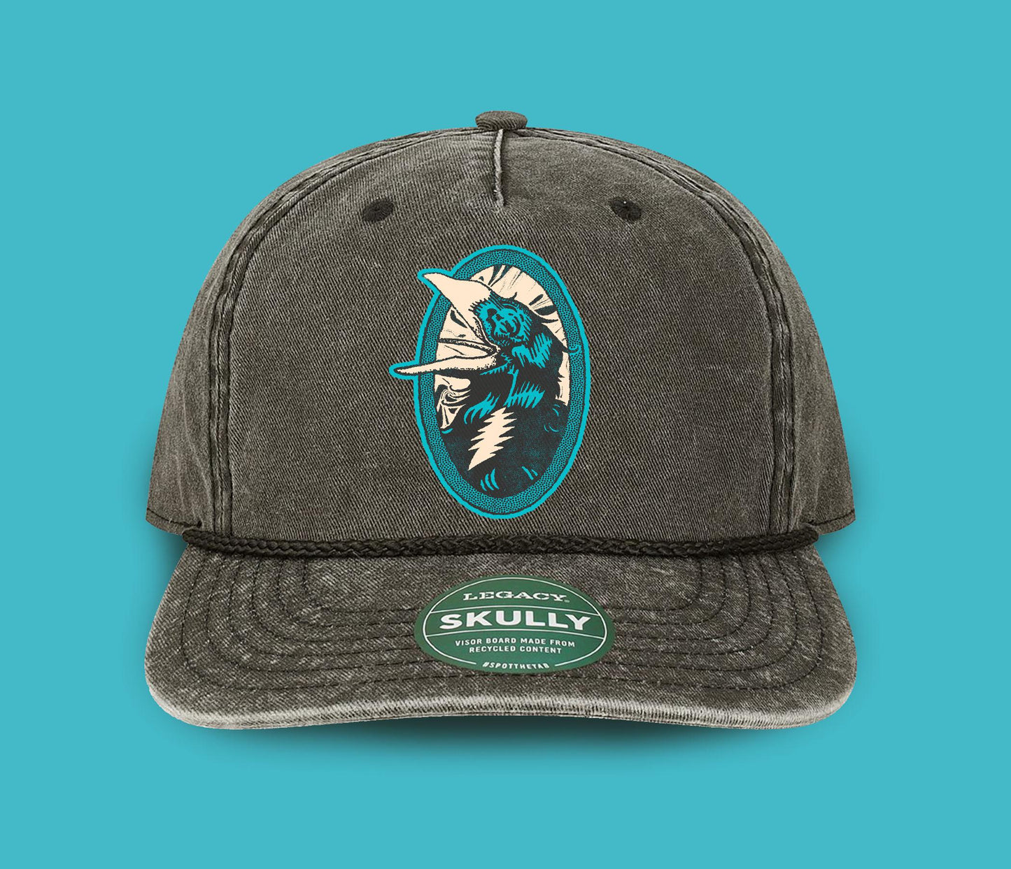 Grateful Crow Denim Hat | Grateful Dead Inspired Pigment dyed Hat