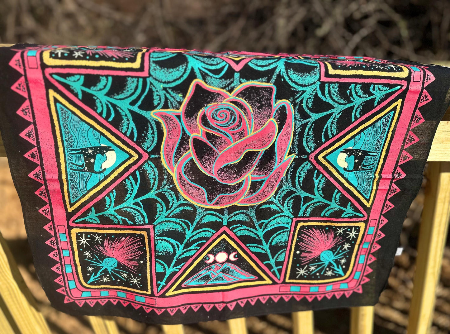 Desert Rose Floral Bandana | Boho Western Accessory