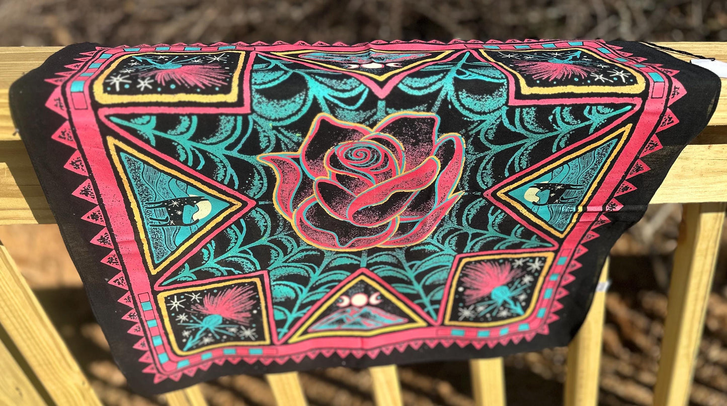 Desert Rose Floral Bandana | Boho Western Accessory