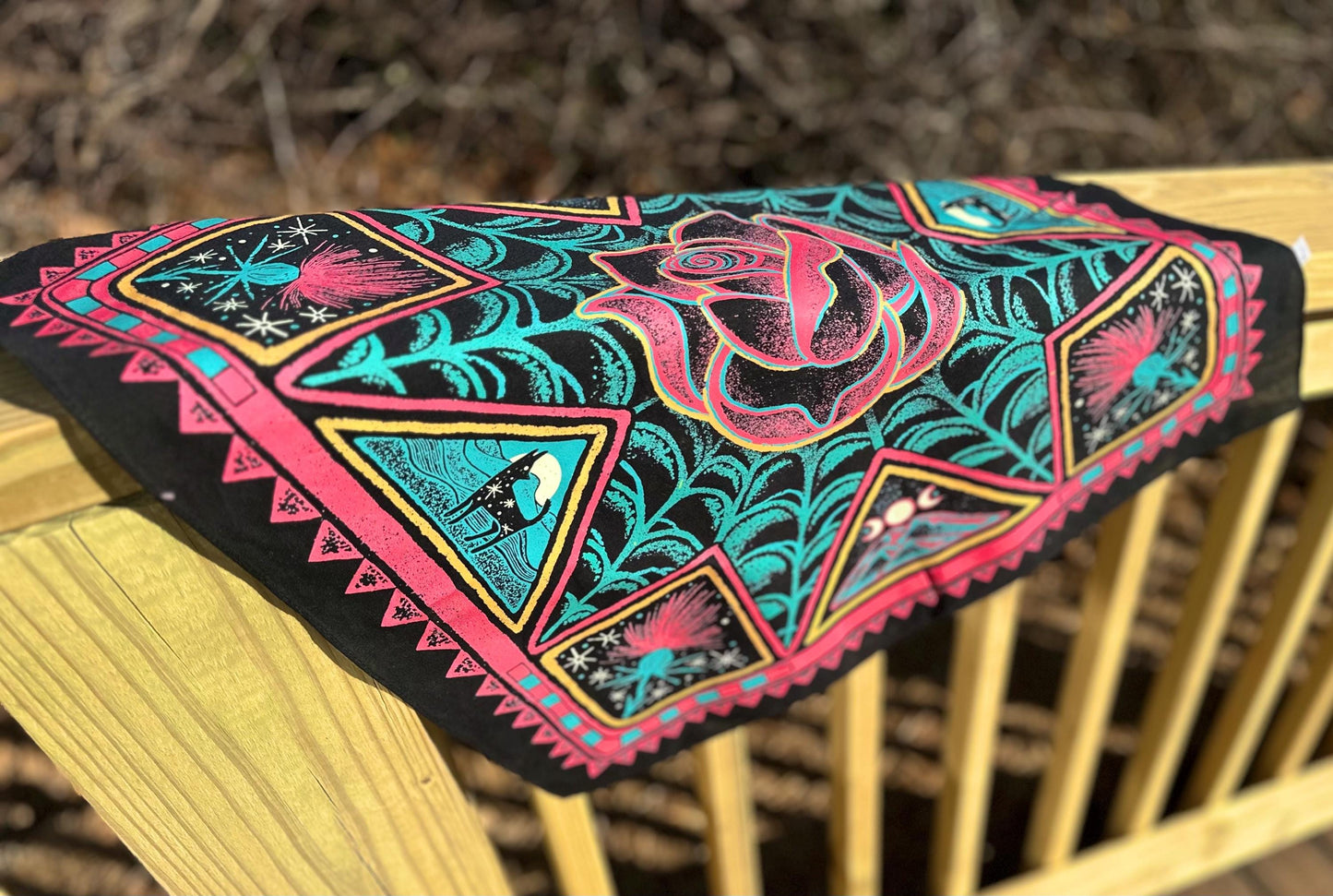 Desert Rose Floral Bandana | Boho Western Accessory