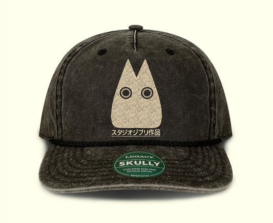 Vintage Japanese Totoro Hat | Pigment Dyed Black Denim Hat