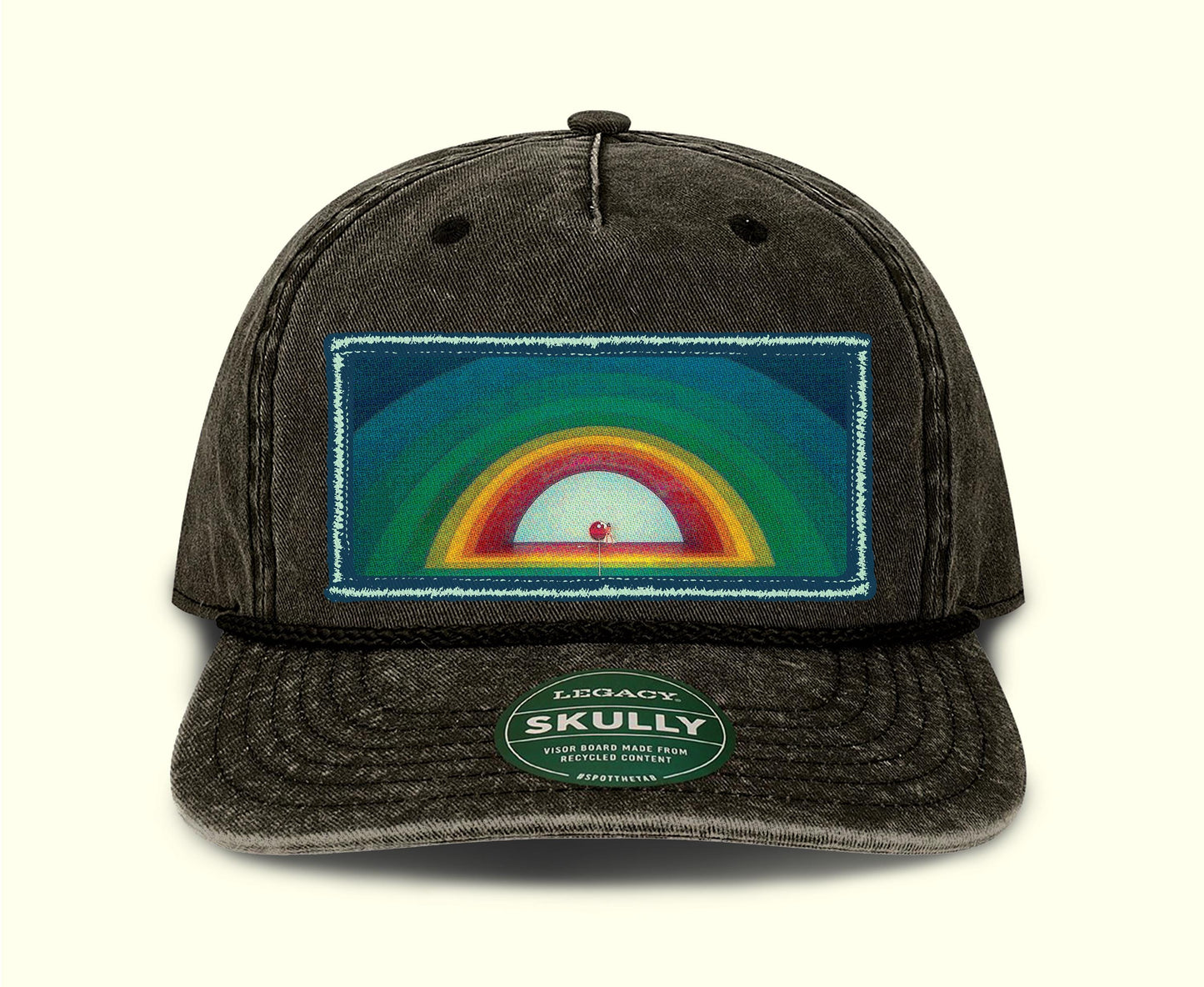 Vintage Holy Mountain Hat | Pigment Dyed Black Denim Hat