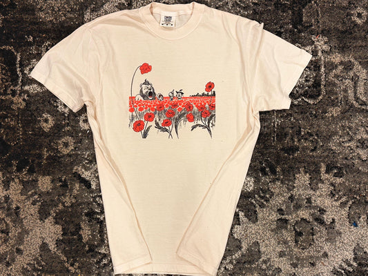 Vintage Wizard of Oz Poppy field Shirt | Boho California Poppies Comfort Colors Tee