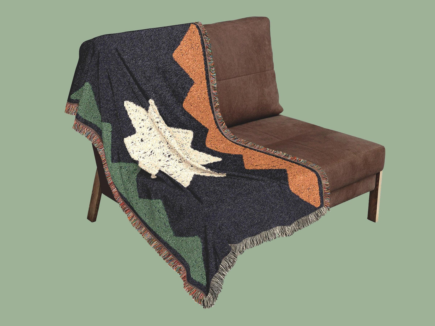 Barn Quilt Hex Woven Cotton Throw Blanket | Appalachian Home Decor