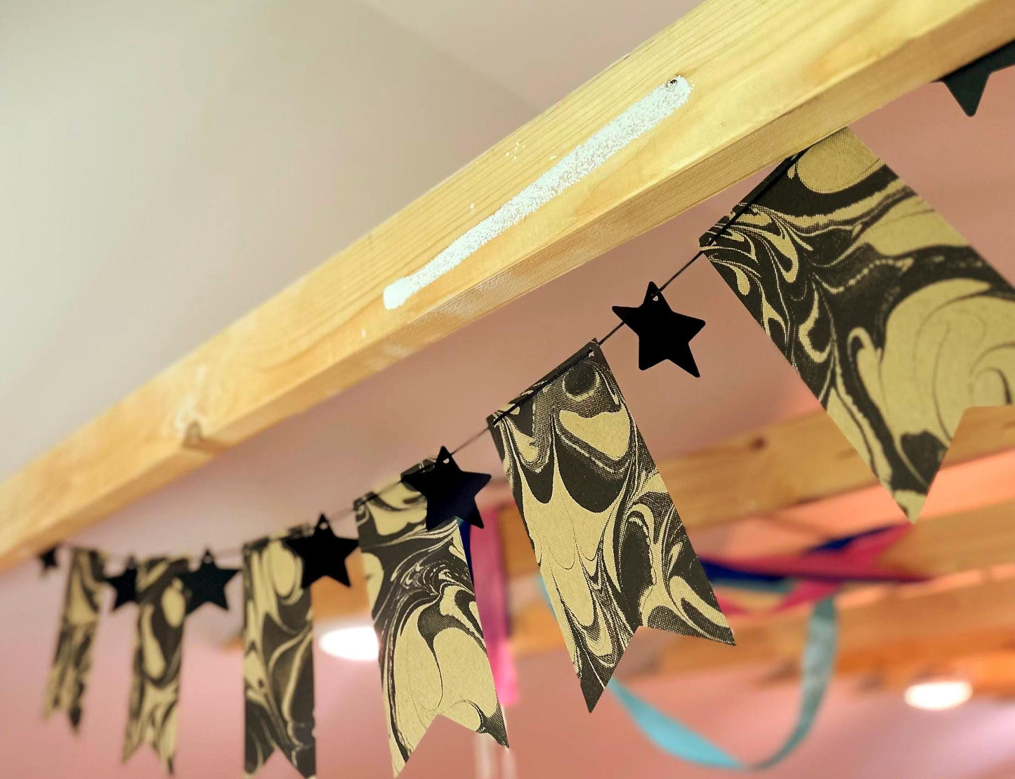 Handmade Witchy Halloween Banner | 6 Designs and Stars Pre-Strung Black Rope